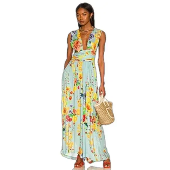 NWT Agua Bendita Florence Bouk Multiway Jumpsuit Size M
